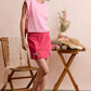 CHRISTMAS RHINESTONE RIBBON TRIM HOLIDAY VELVET MINI SKIRT: PINK / S