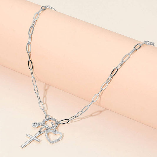 Pearl Heart Charm Necklace