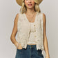 BOHO FLORAL CROCHET LACE VEST- LET4303: Beige / ONESIZE(6)