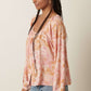 Pink Flower Print Blouse