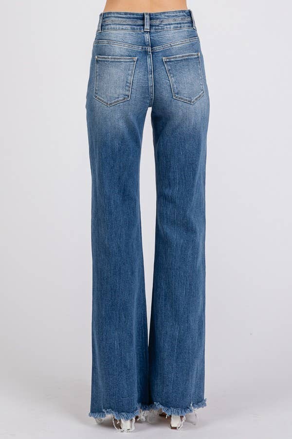 High Rise Stretch Wide Flare