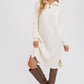 Cream Quarter-Zip Dress