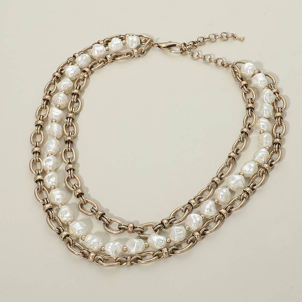Chunky Pearl Statement Necklace