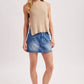Beige Ribbed Tie Tank
