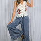 Flared Ruffle Denim