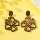 Wooden Floral Earrings