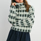 Fall Check Turtleneck Sweater - BMW7532: TAUPE MULTI / M