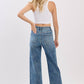 High Rise Slim Wide Jeans
