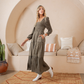 Embroidered Empire Mid-Length Dress (New Color): Amber / REGULAR (S-M-L-XL 1-2-2-1)