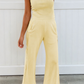 LAS Ribbed Tank Top and Sweatpants Set (S-XL): Yellow / Missy / XL