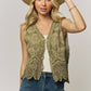 BOHO FLORAL CROCHET LACE VEST- LET4303: Beige / ONESIZE(6)