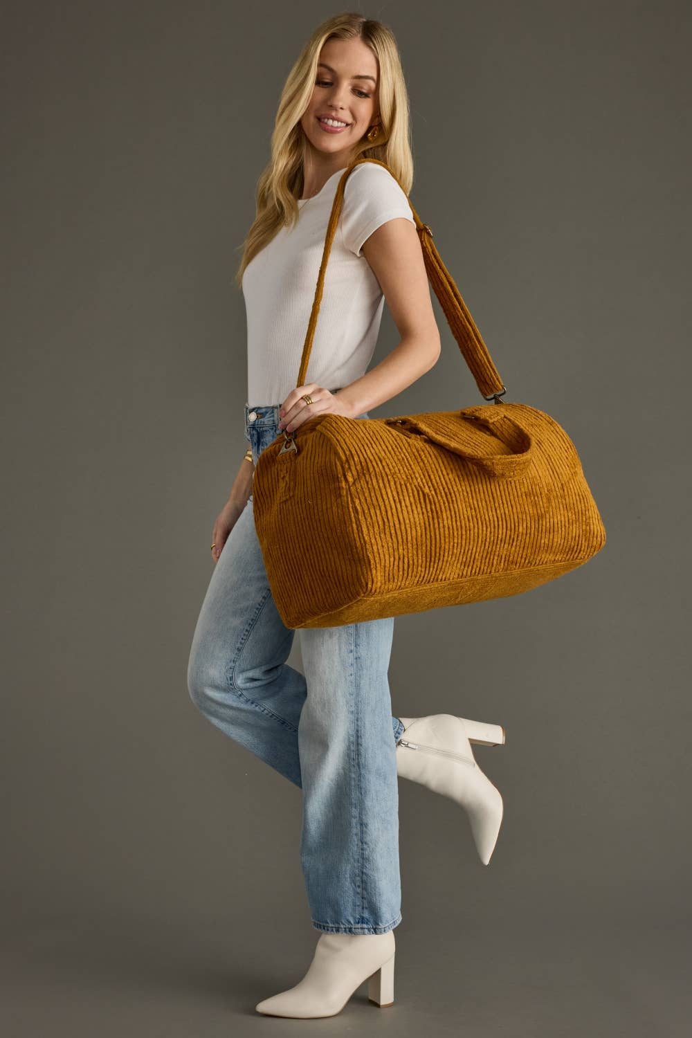 Mustard Corduroy Duffel