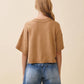 Camel Short Sleeve Sweater