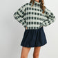 Fall Check Turtleneck Sweater - BMW7532: TAUPE MULTI / M