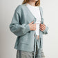 Knot Front Long Sleeve V-Neck Cardigan - BMC7914: TAUPE / M