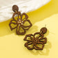 Wooden Floral Earrings
