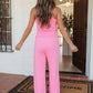 LAS Ribbed Tank Top and Sweatpants Set (S-XL): Yellow / Missy / XL
