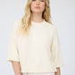 EXPOSED SEAM DROP SHOULDER SHORT SLEEVE PULLOVER : CHOCOLATE BROWN