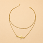 18K STAINLESS STEEL TARNISH FREE CROSS NECKLACE | 40NK9614: GOLD