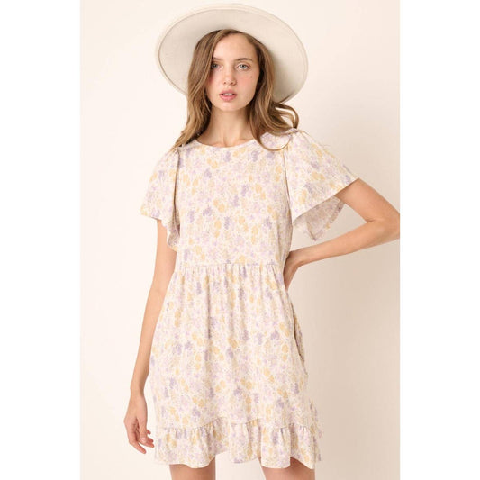 Ivory Flower Babydoll Dress