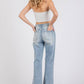 High Rise Stretch Cuffed Hem