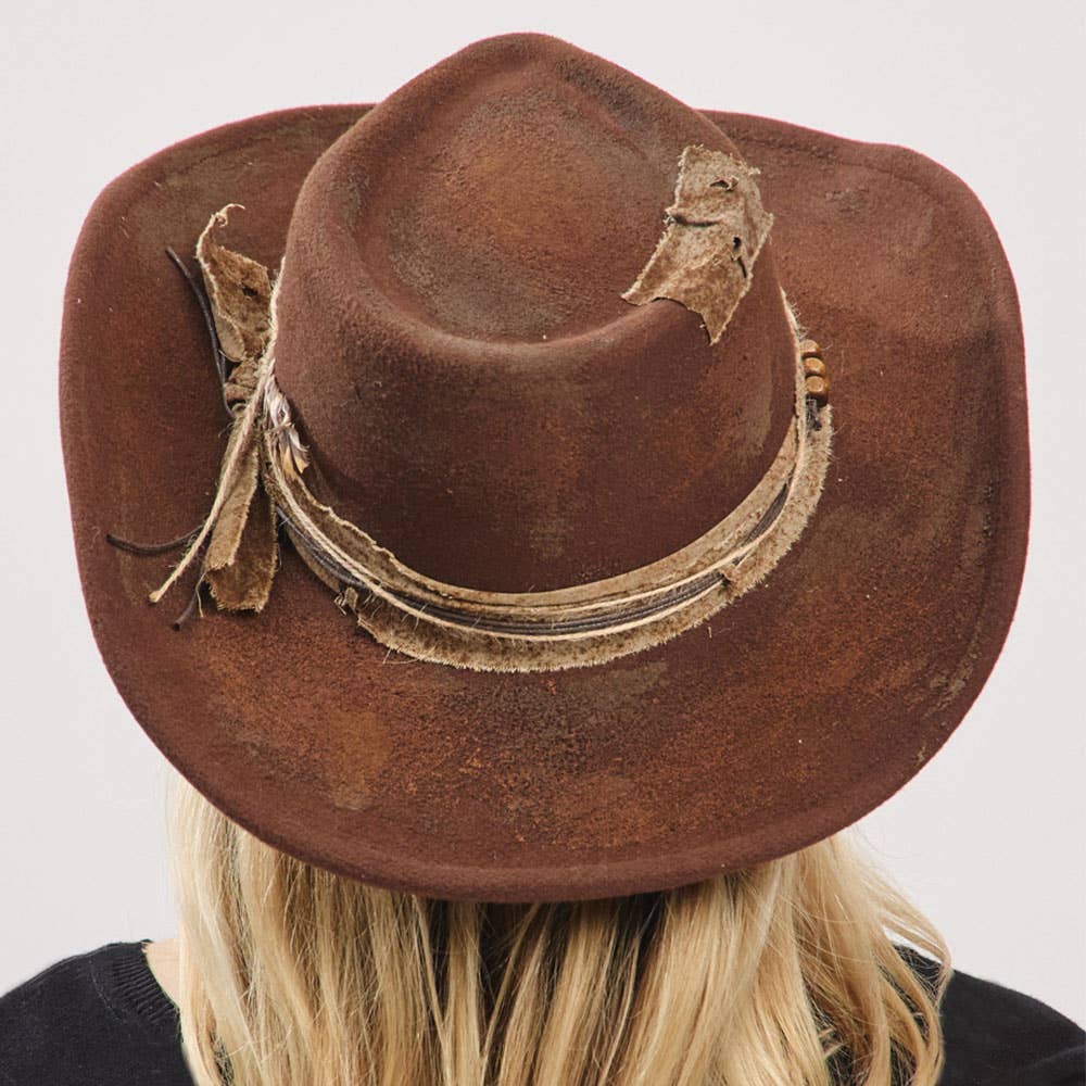 Feather Distressed Hat