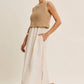 Latte Chunky Sweater Midi Dress
