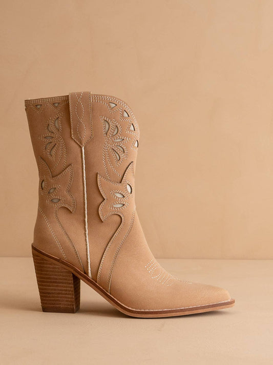Camel Paneled Bootie