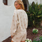 FLORAL PRINTED Sweatshort/Sweatshirt Matching Set : FLORAL PRINT / L