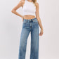 High Rise Slim Wide Jeans