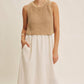 Latte Chunky Sweater Midi Dress