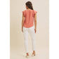 Terracotta Ruffle Blouse