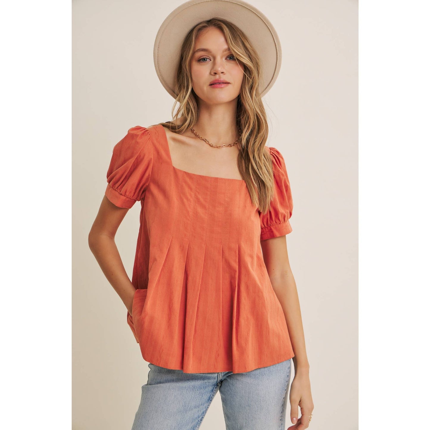 Cayenne Pleated Blouse