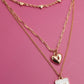 Square Bow Charm Necklace