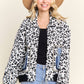 LESW4150-LEOPARD PRINT JACKET WITH DENIM POCKETS: Brown / ONESIZE(6)