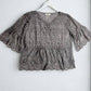 LET3907- BELL SLEEVE LACE TOP: KHAKI / S/M-M/L(3-3)