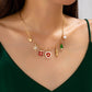 CHARM NECKLACE-Christmas Heart Tree Snowflake | 80N93298: GOLD