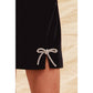 CHRISTMAS RHINESTONE RIBBON TRIM HOLIDAY VELVET MINI SKIRT: PINK / S