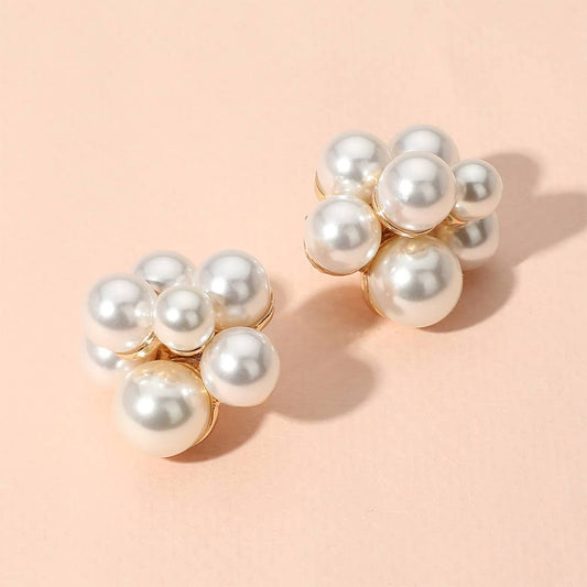 Pearl Cluster Earrings