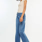 MID RISE WIDE LEG JEANS-KC70100MD: MED DARK / 5/26