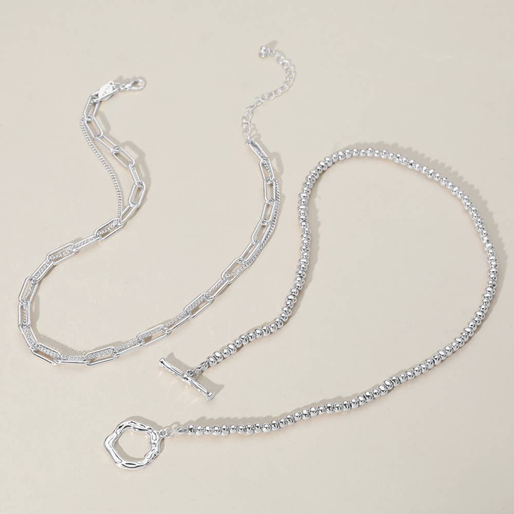 Silver Toggle Necklace