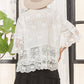 LET3907- BELL SLEEVE LACE TOP: KHAKI / S/M-M/L(3-3)