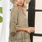 LET3907- BELL SLEEVE LACE TOP: KHAKI / S/M-M/L(3-3)