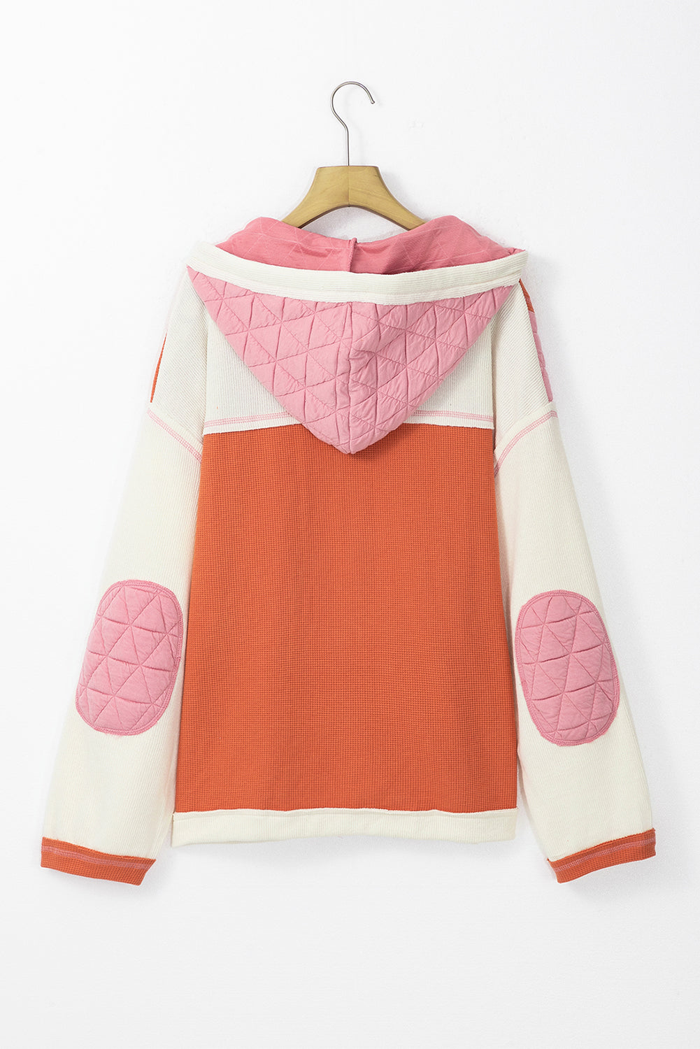 Coral Quilted Hooded Jacket