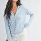 5221HK Button Front Cropped Knit Cardigan: Pink / Contemporary / M