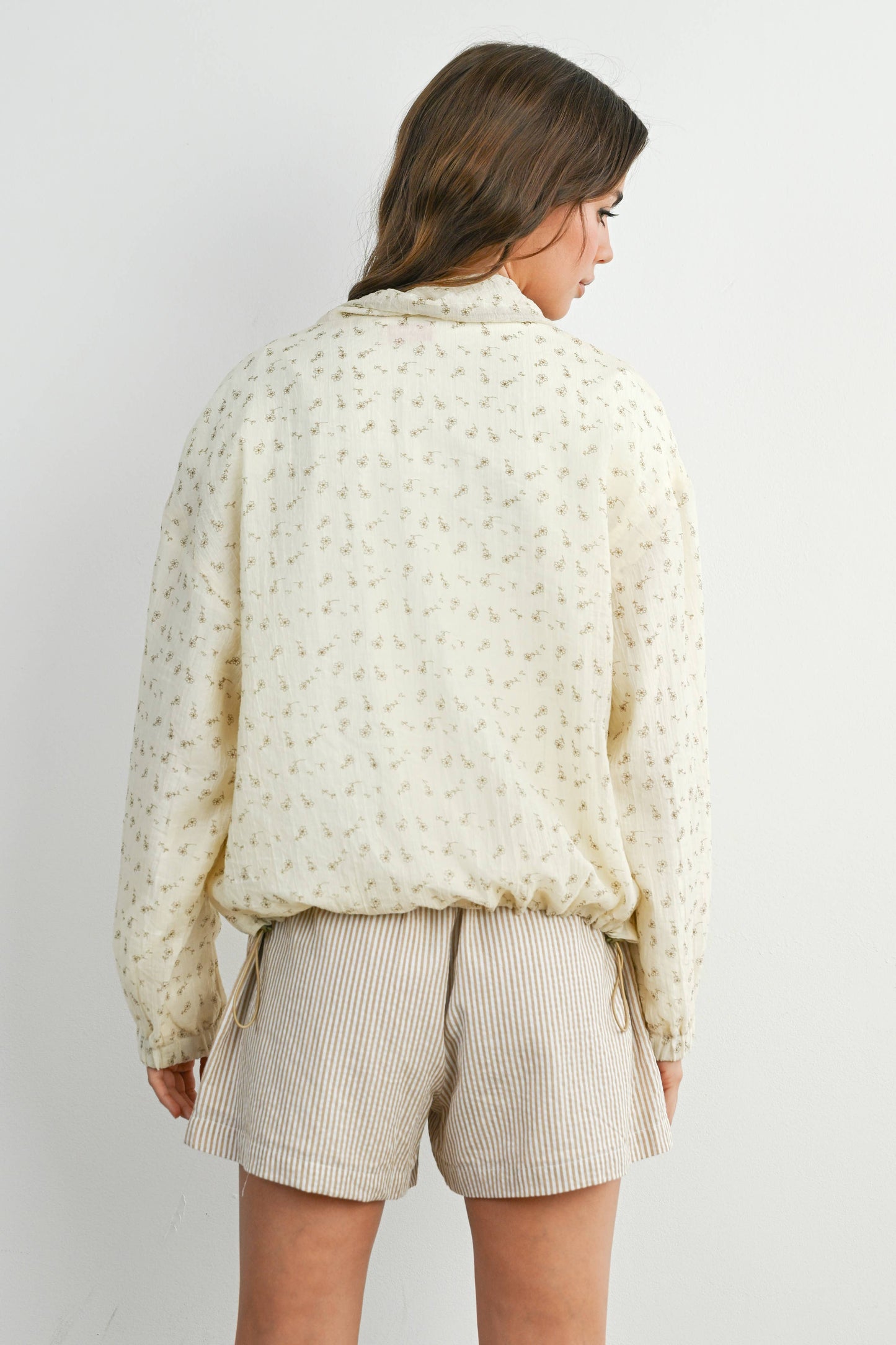 Floral Zip-Up Jacket