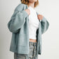 Knot Front Long Sleeve V-Neck Cardigan - BMC7914: TAUPE / M