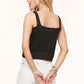 Black Crochet Knit Tank