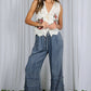 Flared Ruffle Denim