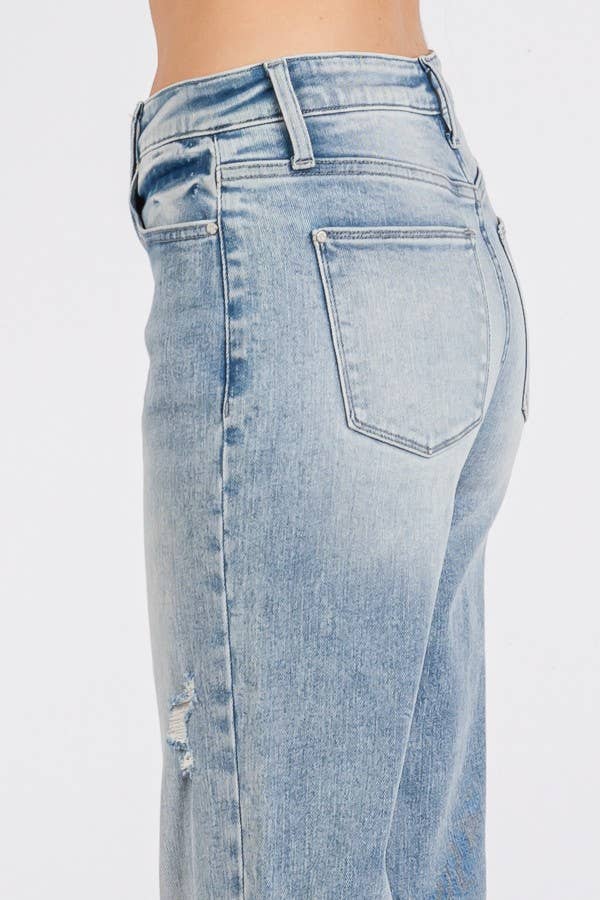 High Rise Stretch Cuffed Hem